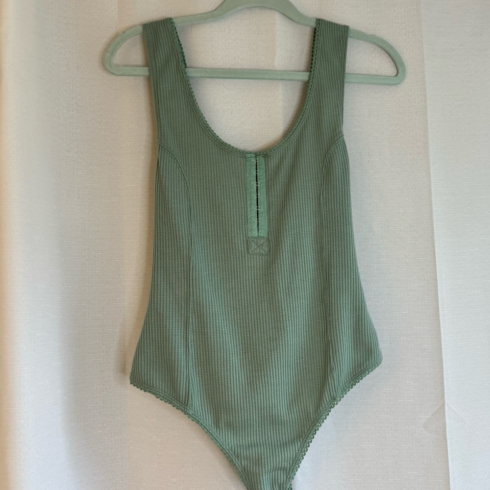 Green corset tank